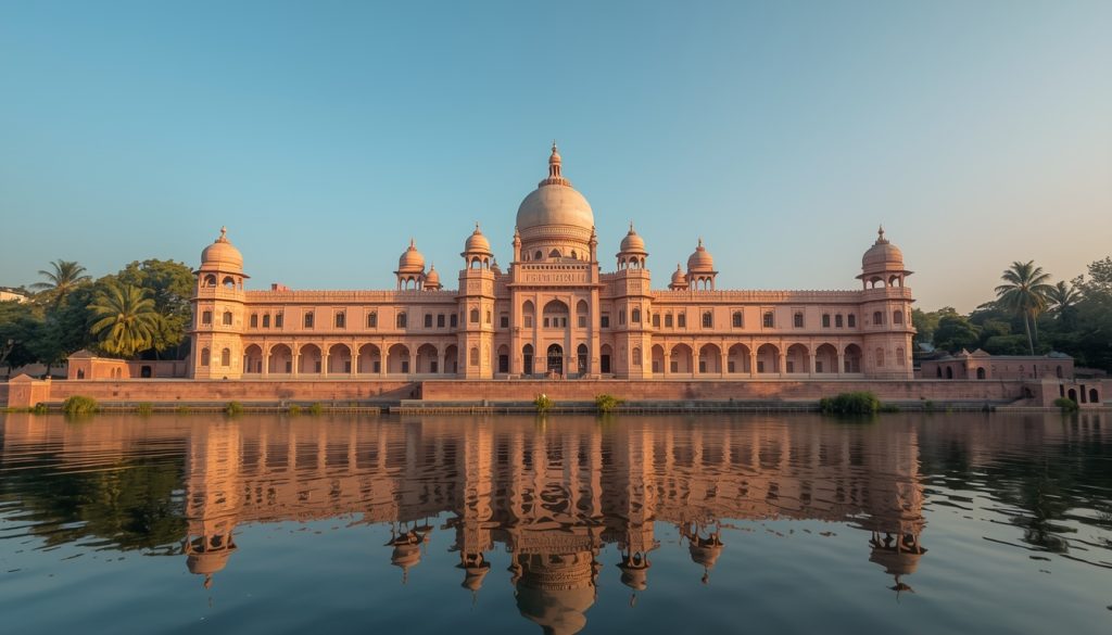Ahsan Manzil, the Pink Palace of Dhaka, standing beside the Buriganga River